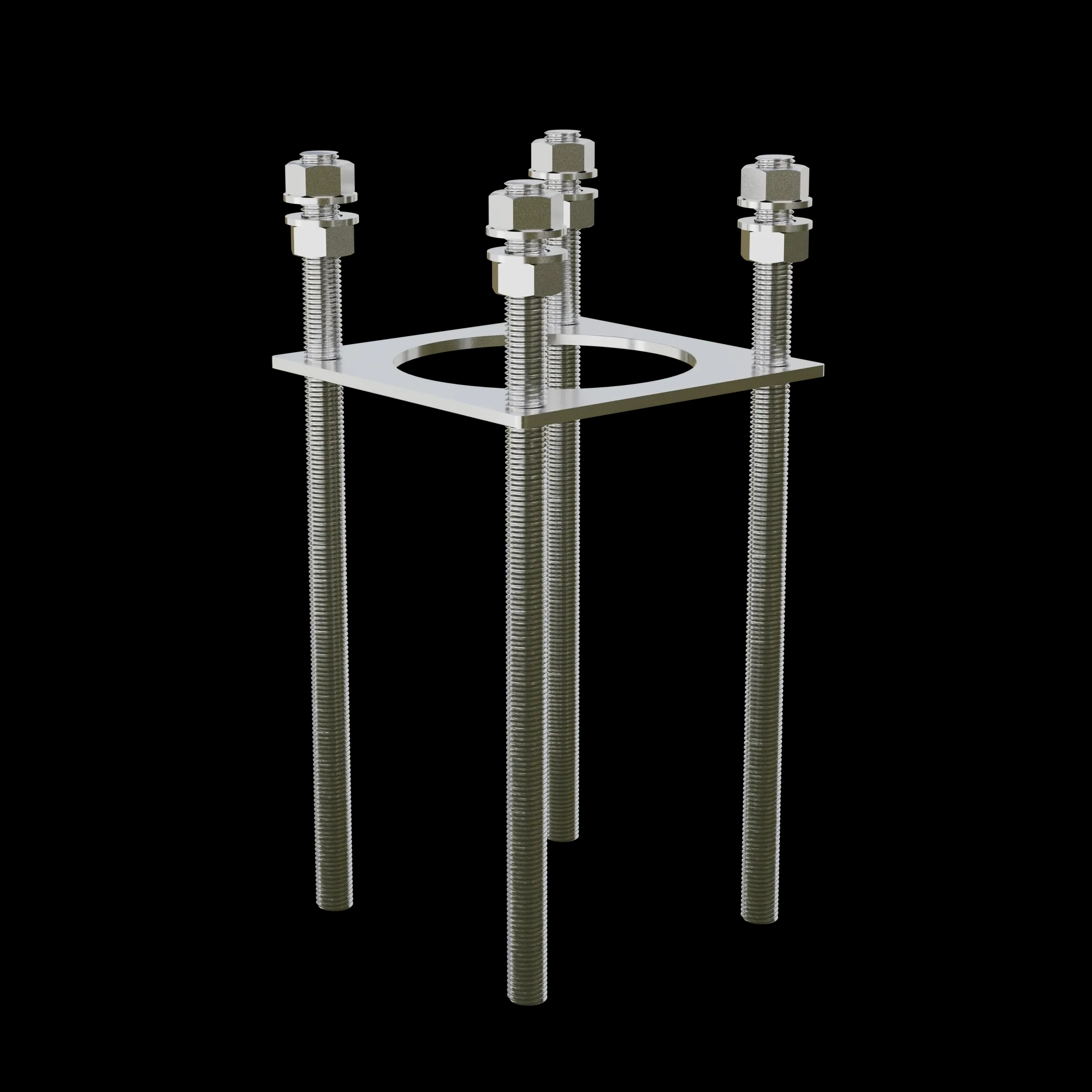 Socle pour coulage béton - pied noir Q13YB ONEPOLE Q13YB ONEPOLE
